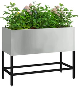 Jardineira Elevada vidaXL 60x26x45 cm Aço Galvanizado
