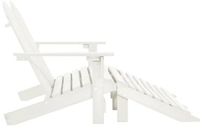 Cadeira de jardim &amp; otomano Adirondack 2 lugares abeto branco