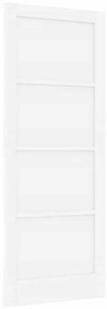 Porta Interna "ORKDAL" Branca 83x211x4 cm Madeira Sólida de Pinheiro