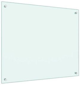 Painel anti-salpicos de cozinha 70x60 cm vidro temperado branco