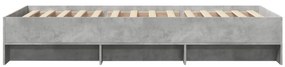 Estrutura de cama 90x190 cm derivados de madeira cinza cimento