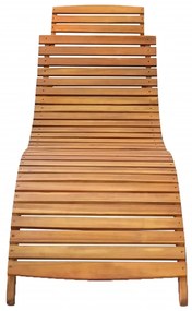 Espreguiçadeira madeira acácia maciça castanho