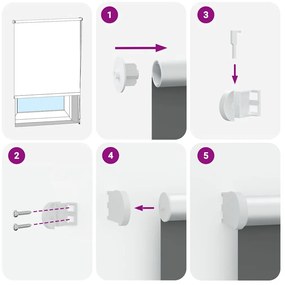 Persiana de enrolar 130x130 cm largura tecido 126,6cm poliéster