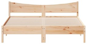 Cama sem colchão 180x200 cm madeira de pinho maciça