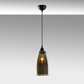 Candeeiro Suspenso Smoked – Fumê – 13 x 13 cm