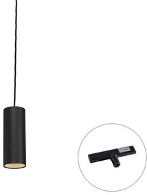 Design hanglamp zwart incl. rail adapter 1-fase - Slimline Tubo Design