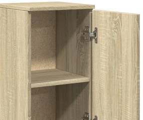 3 pcs conj. móveis casa banho derivados madeira carvalho sonoma