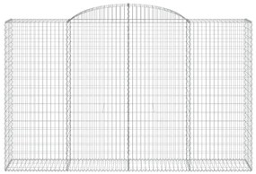 Cestos gabião arqueados 2pcs 300x50x180/200cm ferro galvanizado
