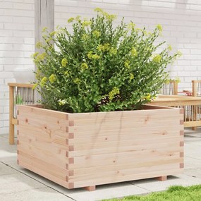 vidaXL Vaso/floreira de jardim 90x90x49,5 cm madeira de pinho maciça