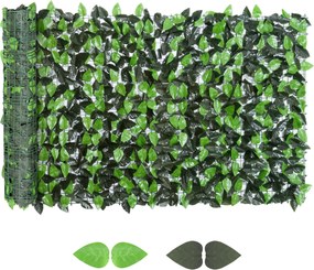 Outsunny Vedação Artificial em Rolo 3x1m Vedação de Privacidade para Balcão Jardim Exterior Planta Decorativa de Parede PE Verde | Aosom Portugal