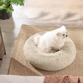Cama para cães Ø 50 cm com estofamento macio cáqui