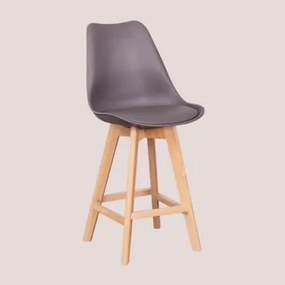 Banco Alto Nórdico Com Almofada De Couro Sintético Toupeira & ↑65 Cm - Sklum