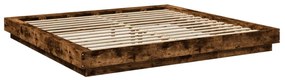 Estrutura cama c/ luzes LED derivados madeira carvalho fumado