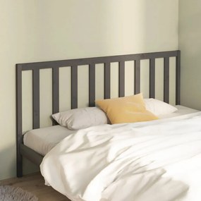 817757 vidaXL Cabeceira de cama 186x4x100 cm pinho maciço cinzento