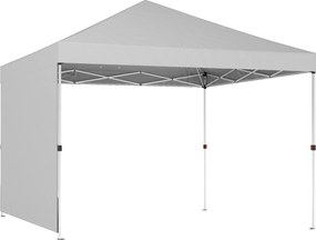 Outsunny Tenda Dobrável 3x3 m Pop-up com Parede Lateral Proteção UPF50+ Empurre Central Altura Ajustável Branco | Aosom Portugal
