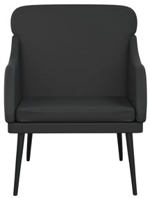 Cadeira com apoio de braços 63x76x80 cm couro artificial preto