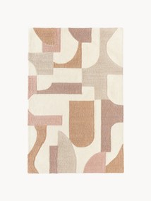 Tapete em lã artesanal com relevo Corin