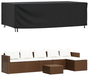 Capas móveis de jardim 2pcs 300x140x90cm impermeável 420D preto