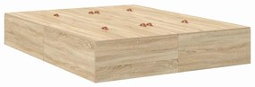 Estrado de Cama Storage em Carvalho Sonoma 140x200 cm