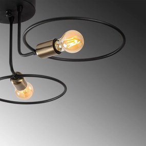 Candeeiro Chandelier Circle – Preto – 66 x 66 cm