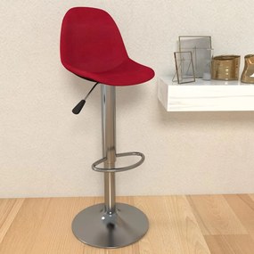 vidaXL Banco de bar tecido vermelho tinto