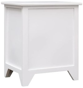 Mesa-de-cabeceira 38x28x45 cm madeira paulownia branco