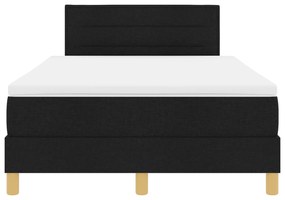 Cama Box Spring com Colchão Preto 120x190 cm Tecido