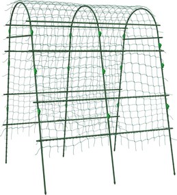 Outsunny Arco para Plantas Trepadeiras 206 cm Estrutura de Jardim para Plantas Trepadoras ao Ar Livre com Estrutura de Aço Verde | Aosom Portugal