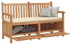 Banco de Armazenamento para Jardim Castanho 150 x 60 x 90 cm