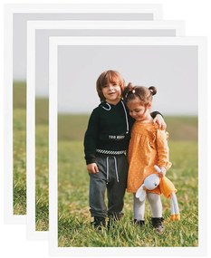 vidaXL Molduras para parede ou mesa 3 pcs 59,4x84 cm MDF branco