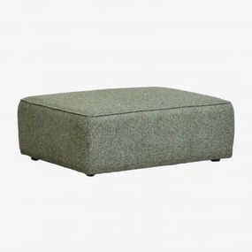 Puff Para Sofá Modular Tapizado Cardea Bouclé Verde Sálvia - Sklum