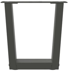 Pés para mesa de centro em V, 2 peças, antracite, 40x(30-31,3) cm, aço