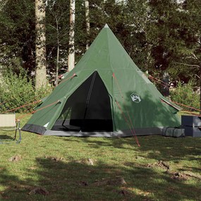 Tenda de campismo tipi para 4 pessoas impermeável verde