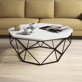 Mesa de Centro Diamond – Branco – 90x38x90 cm