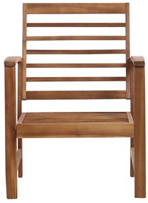 Conjunto lounge de jardim 4 pcs madeira de acácia maciça