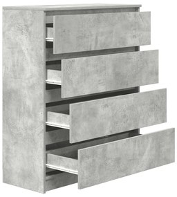 Aparador 80x35x99 cm derivados de madeira cinzento cimento