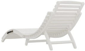 Espreguiçadeira 184x55x64 cm madeira de acácia maciça branco
