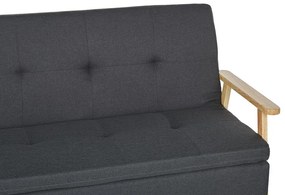 Sofá-cama estofado em tecido cinzento escuro TJORN Beliani