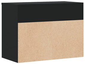 Banco sapateira 60x30x45 cm derivados de madeira preto