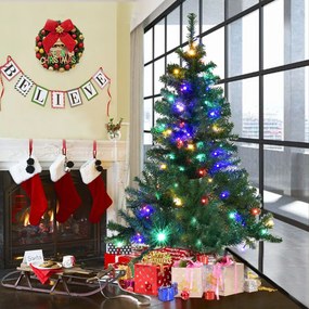 Árvore de Natal Árvore de Natal artificial com luzes LED Árvore de Natal 120/180/210/240/270 cm Verde-180 cm