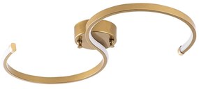 Candeeiro de Teto Es – Dourado – 25 cm x 51 cm x 5 cm