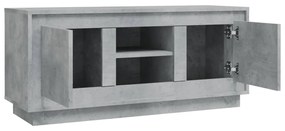 Móvel p/ TV 102x35x45 cm madeira processada cinzento cimento