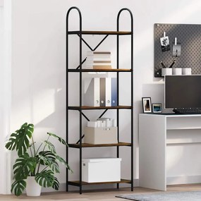 vidaXL Estante Carvalho Defumado 60 x 30 x 183 cm Madeira processada