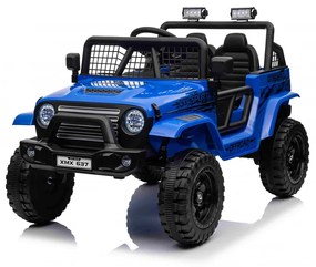 Jipe elétrico para Crianças 12V OFF ROAD 4x4 SPORT Rodas de EVA, Assento de couro Azul