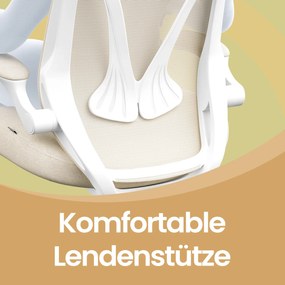 Cadeira de escritório ergonómica 67 x 67 x 125 cm bege