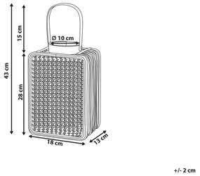 Lanterna de rattan cor natural 28 cm BANTUL Beliani