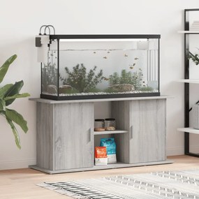 vidaXL Suporte de aquário 121x41x58 cm deriv. de madeira cinza sonoma