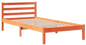 Cama com estante sem colchão 75x190 cm madeira maciça