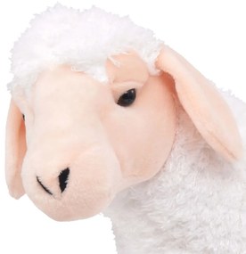 Brinquedo de montar ovelha peluche branco XXL