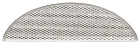 Tapetes escada adesivos aspeto sisal 30 pcs 56x17x3cm platina